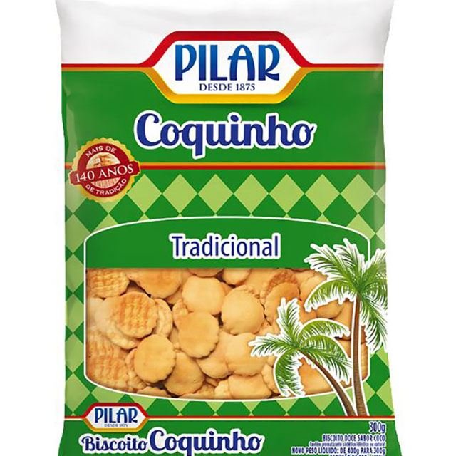 Biscoito Coquinho Tradicional Pilar 300g